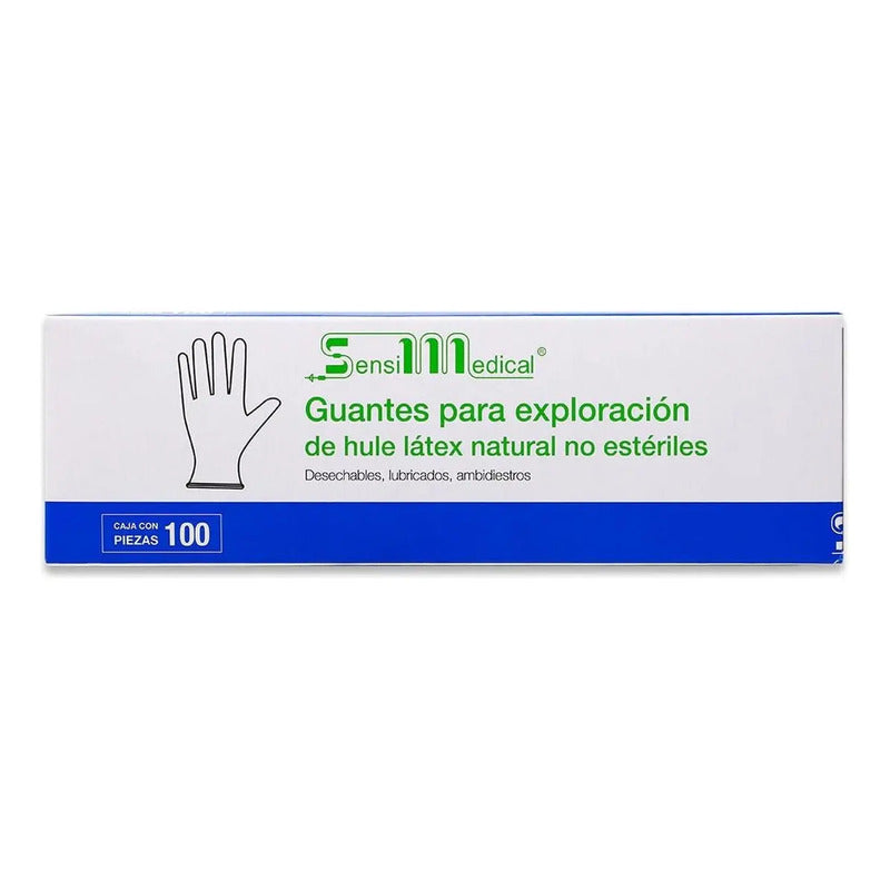 Guantes Exploración Latex Sensil Medical No Estériles Talla G X100 Sin Color