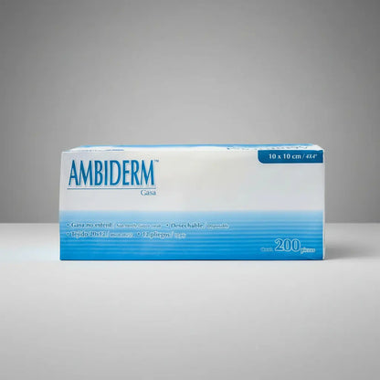 Gasa No Esteril Ambiderm 10x10 Cm. 200 Pzas Blanco