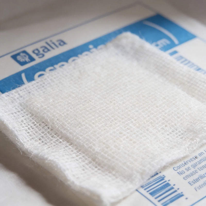 5 Paq. De Gasa Esteril Con Trama 10x10 (5 Gasas X Paquete) Blanco