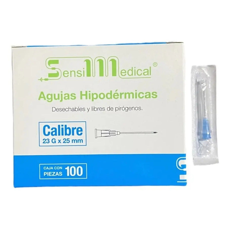 Agujas Hipodermicas Desechable Calibre 23gx25mm Capacidad En Volumen 3 Ml