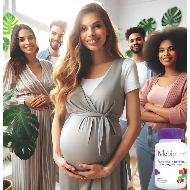 Suplemento Omega 3 Y Ácido Fólico Multivitamínico Mebipren 30 Cápsulas Sin Sabor
