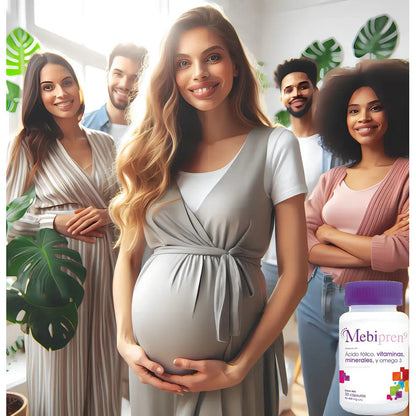 Suplemento Omega 3 Y Ácido Fólico Multivitamínico Mebipren 30 Cápsulas Sin Sabor