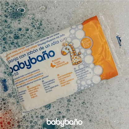 6 Esponjas Jabonosa Desechable P Bebés Y Niños De 0 A 3 Años