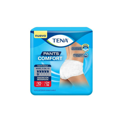 Pañal Adulto Calzon Incot Tena Pants Comfort Talla Ch/m 10u Talle Pequeño
