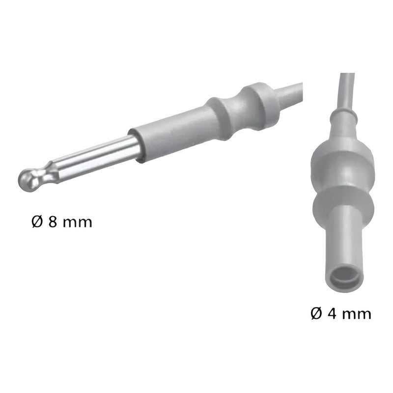 Cable Video Biomedical Delta 3m Plug 8mm Din 4mm Endoscopia Gris