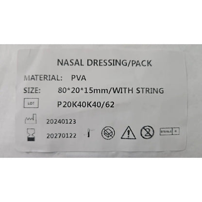 Tapon Nasal Merocel Tubo Para Via Aerea Varios Tipos 8cm Sin Ventilacion C/alambre Generico