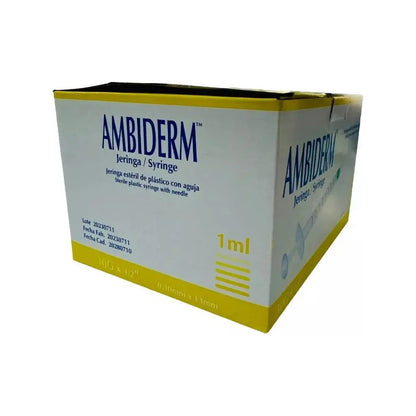 Jeringa Esteril Con Aguja 5ml 20g X 32mm Ambiderm Capacidad 5 Ml