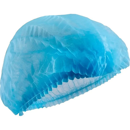 Cofia Gorro Cubrepelo Plisado Desechable Bolsa 100 Piezas Azul Unitalla