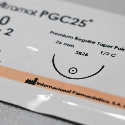 Sutura Atramat Pgc25 Tipo Monocryl Tamaños A Elegir Naranja 3-0 Redondo 26mm