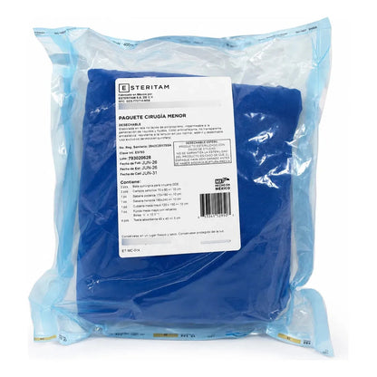 Paquete De Cirugía Menor Para Uso Quirurgico Esteritam Azul