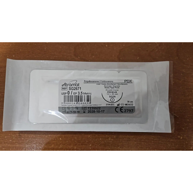 Atramat Sutura Pdx  Pds Polidioxanona 0 Redonda 26mm Violeta