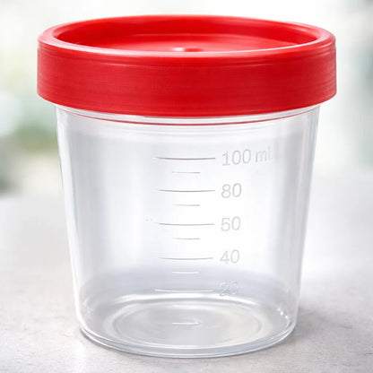 Vaso Recolector De Orina Esteril Por Pieza Tapa Roja