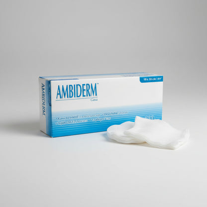 Gasa No Esteril Ambiderm 10x10 Cm. 200 Pzas Blanco