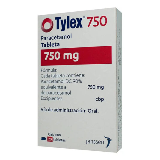 Tylex 750 Tabletas, 20 Tabletas