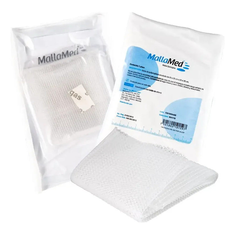 Malla Polipropileno Quirúrgica Para Hernia Pieza 30cm X 30cm