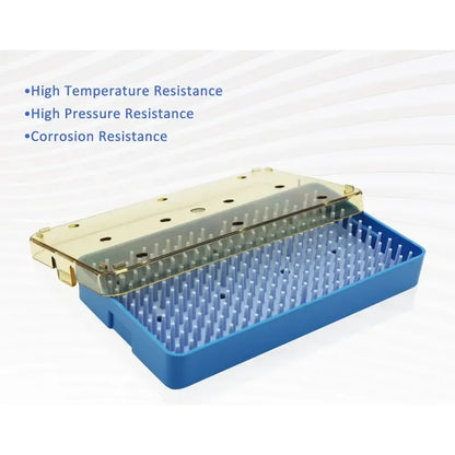 Caja De Esterilización P/instrumentos Orl, Oftalmo, Dental Azul