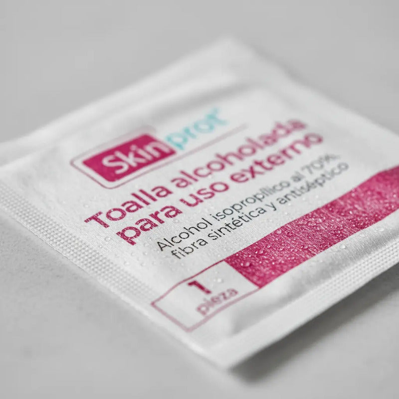 Toalla Alcoholada Para Uso Externo 100 Pzs Skinprot