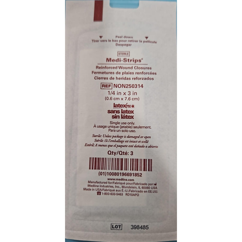 Curad Steri-strips Cintas 1/4 X 3 In Heridas Medline 50 Pzs