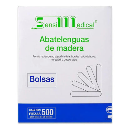 Abatelenguas De Madera 500 Pzas (20 Bolsas De 25 Piezas)
